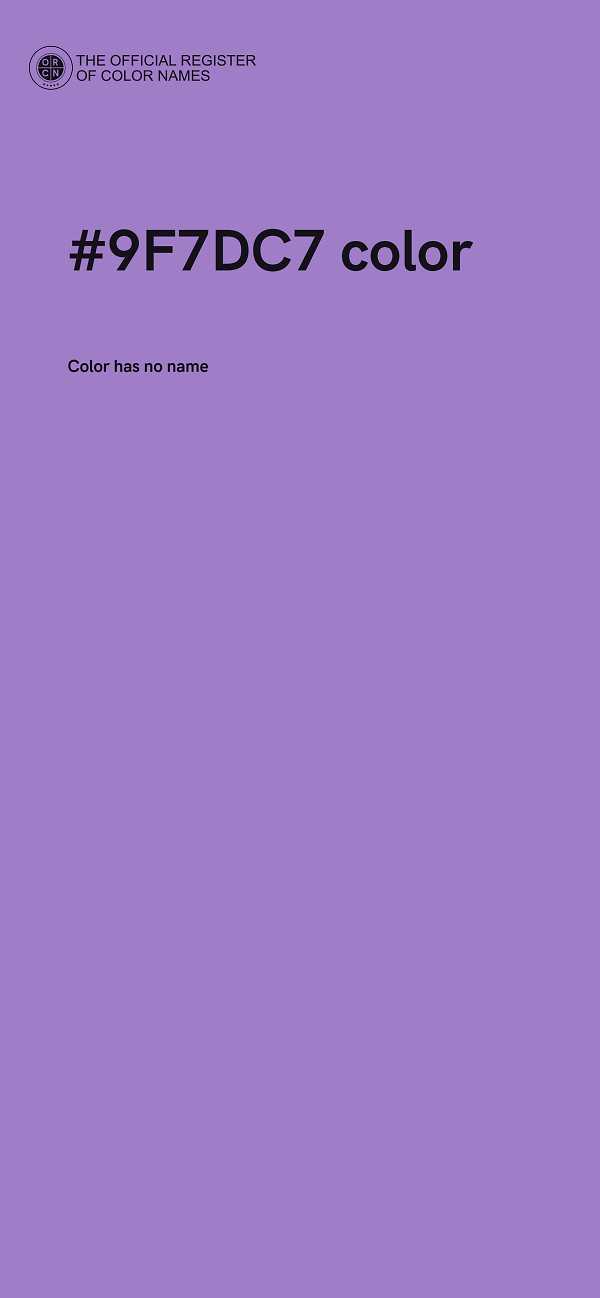 #9F7DC7 color image