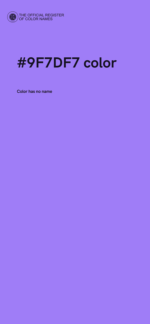 #9F7DF7 color image