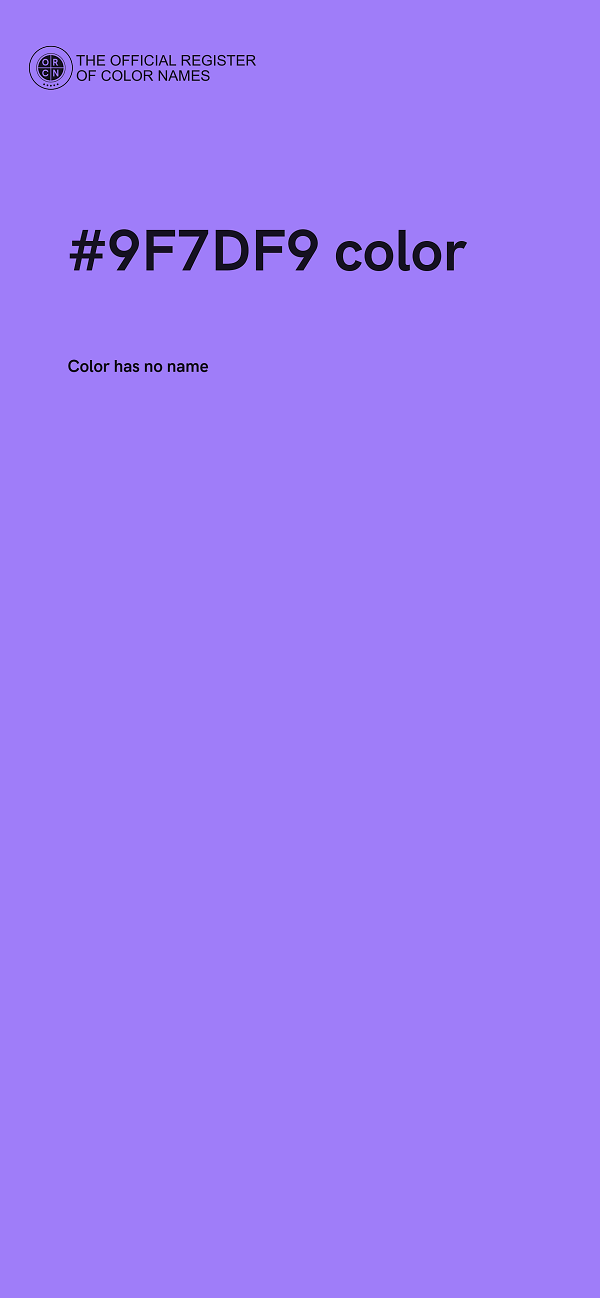 #9F7DF9 color image