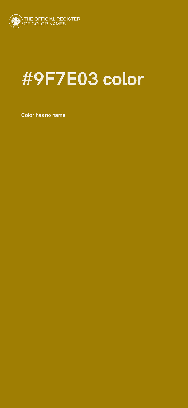 #9F7E03 color image