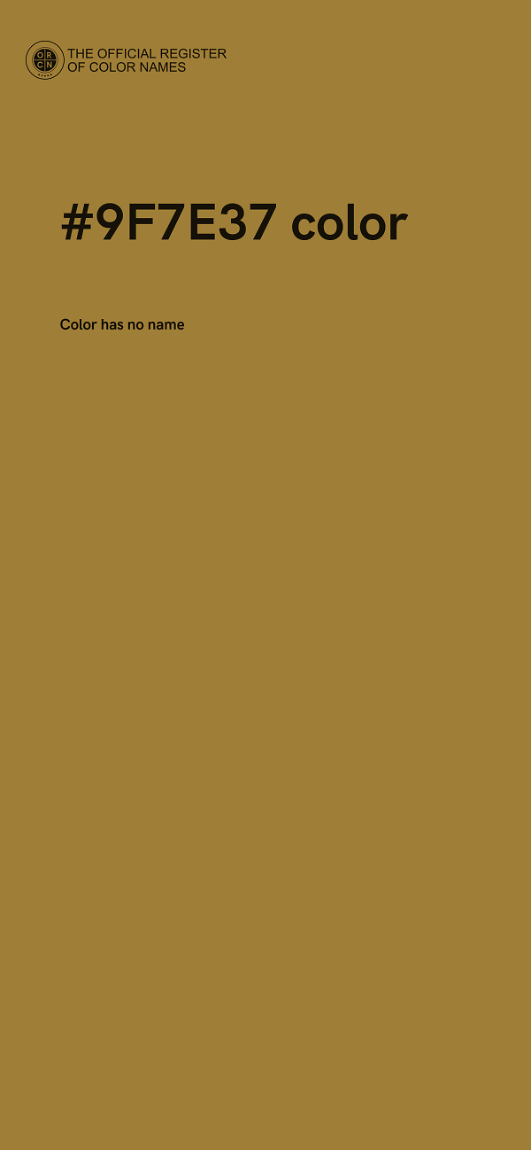 #9F7E37 color image