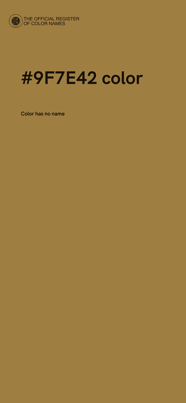 #9F7E42 color image