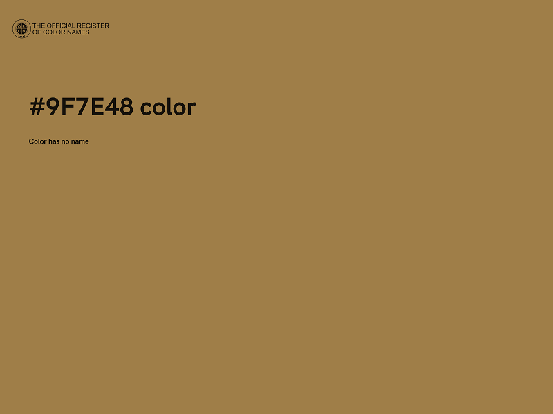 #9F7E48 color image