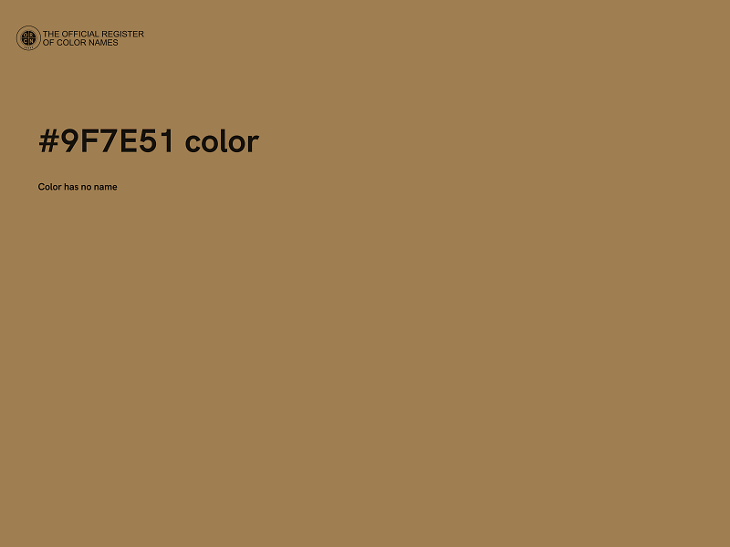 #9F7E51 color image