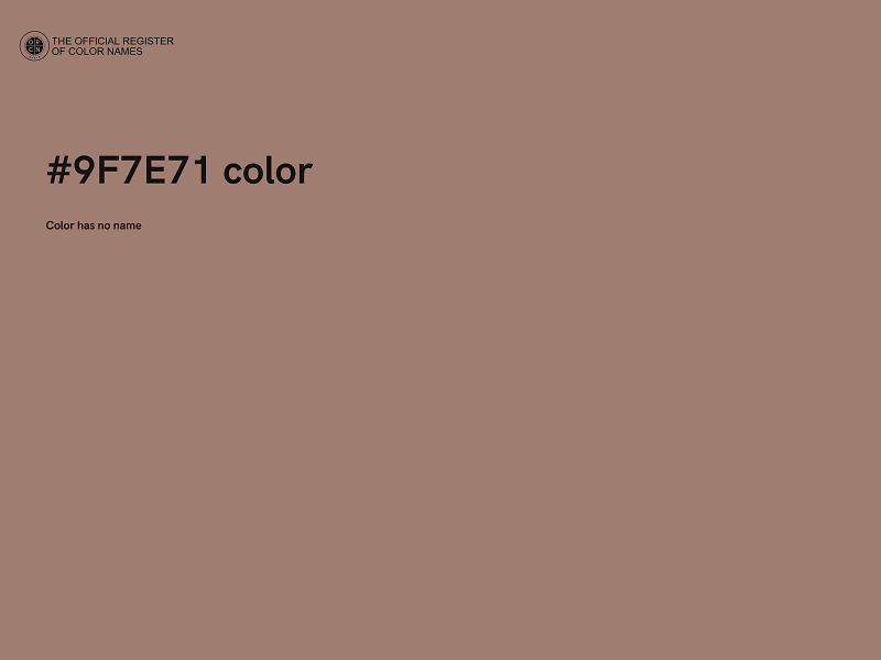 #9F7E71 color image