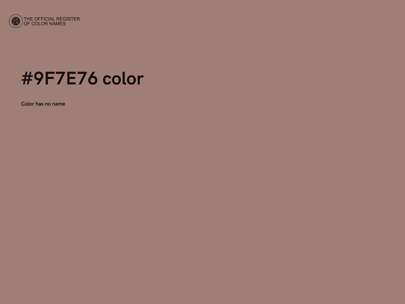 #9F7E76 color image