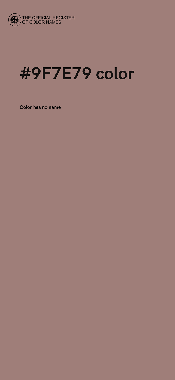 #9F7E79 color image