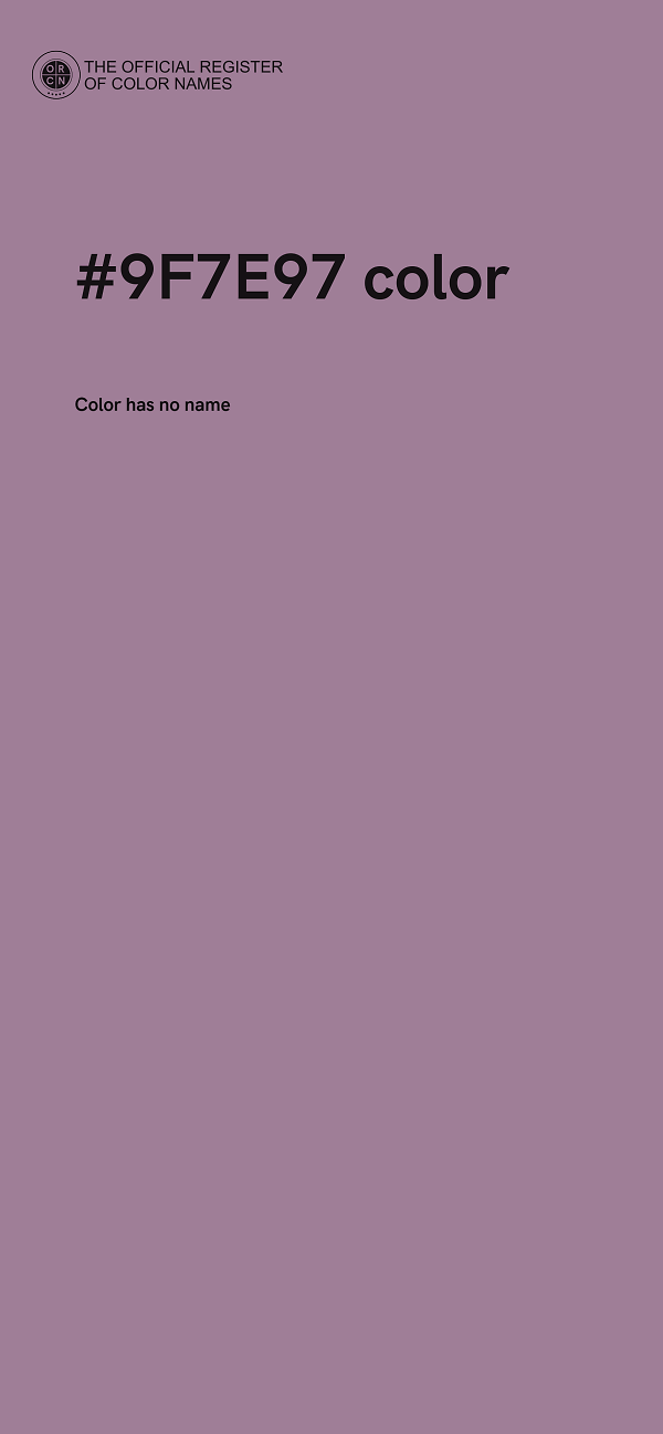 #9F7E97 color image