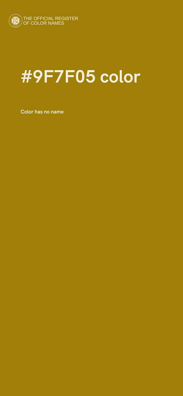 #9F7F05 color image