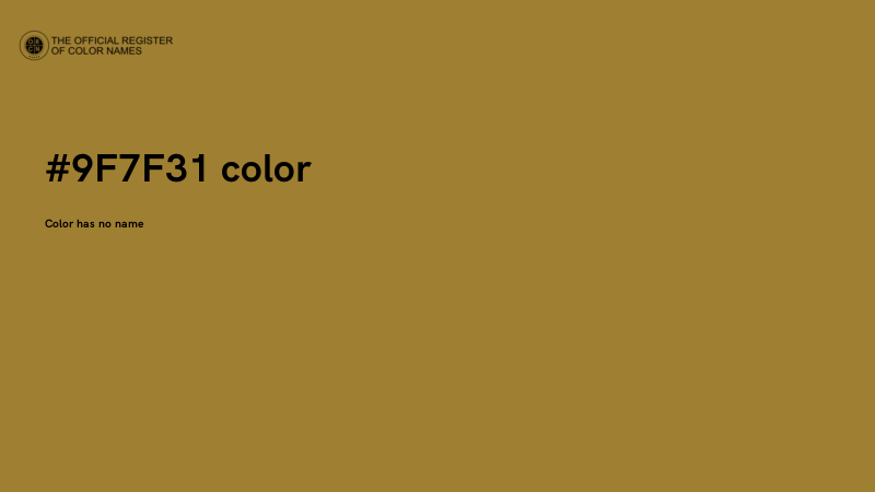 #9F7F31 color image