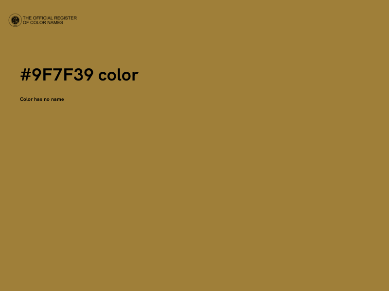#9F7F39 color image