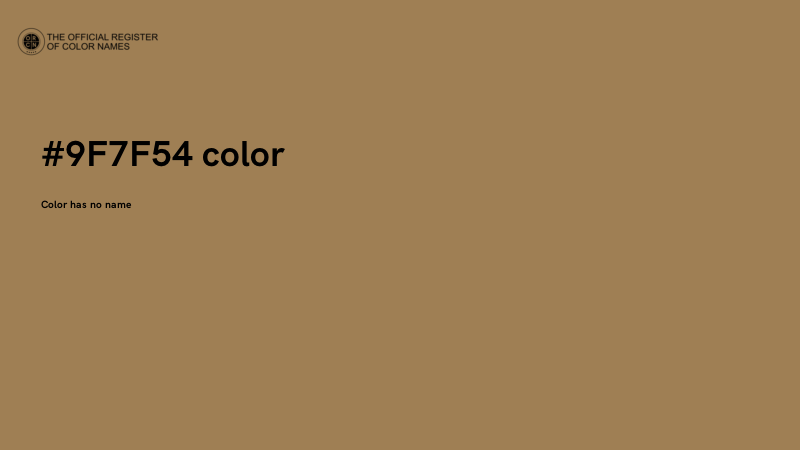 #9F7F54 color image