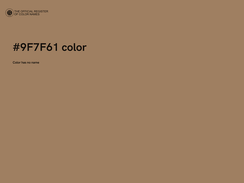 #9F7F61 color image