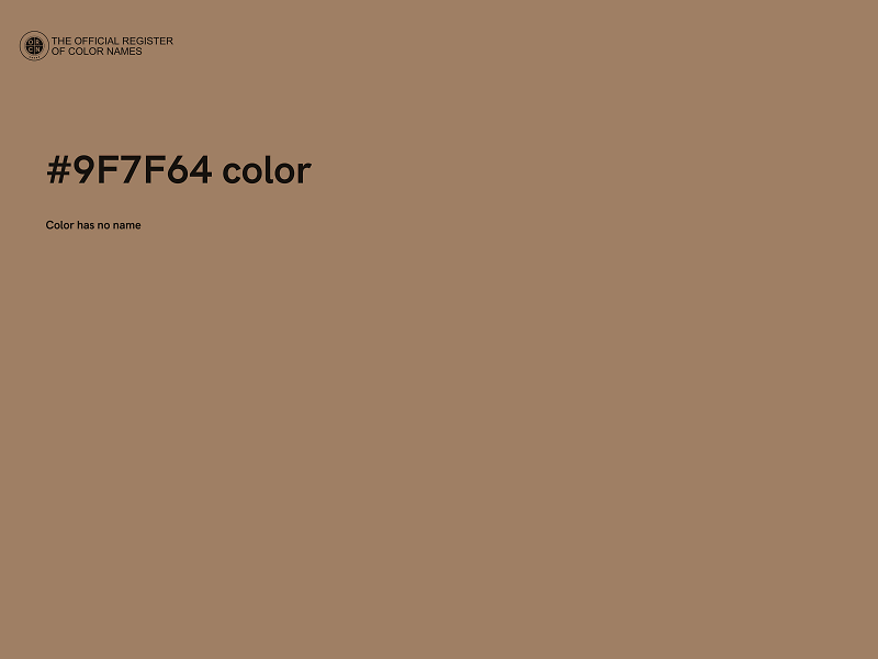 #9F7F64 color image