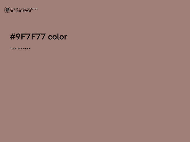 #9F7F77 color image