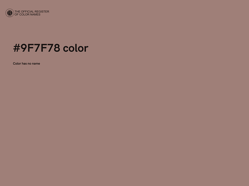 #9F7F78 color image
