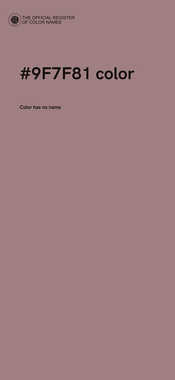 #9F7F81 color image