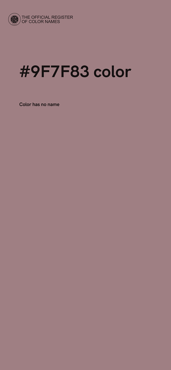 #9F7F83 color image