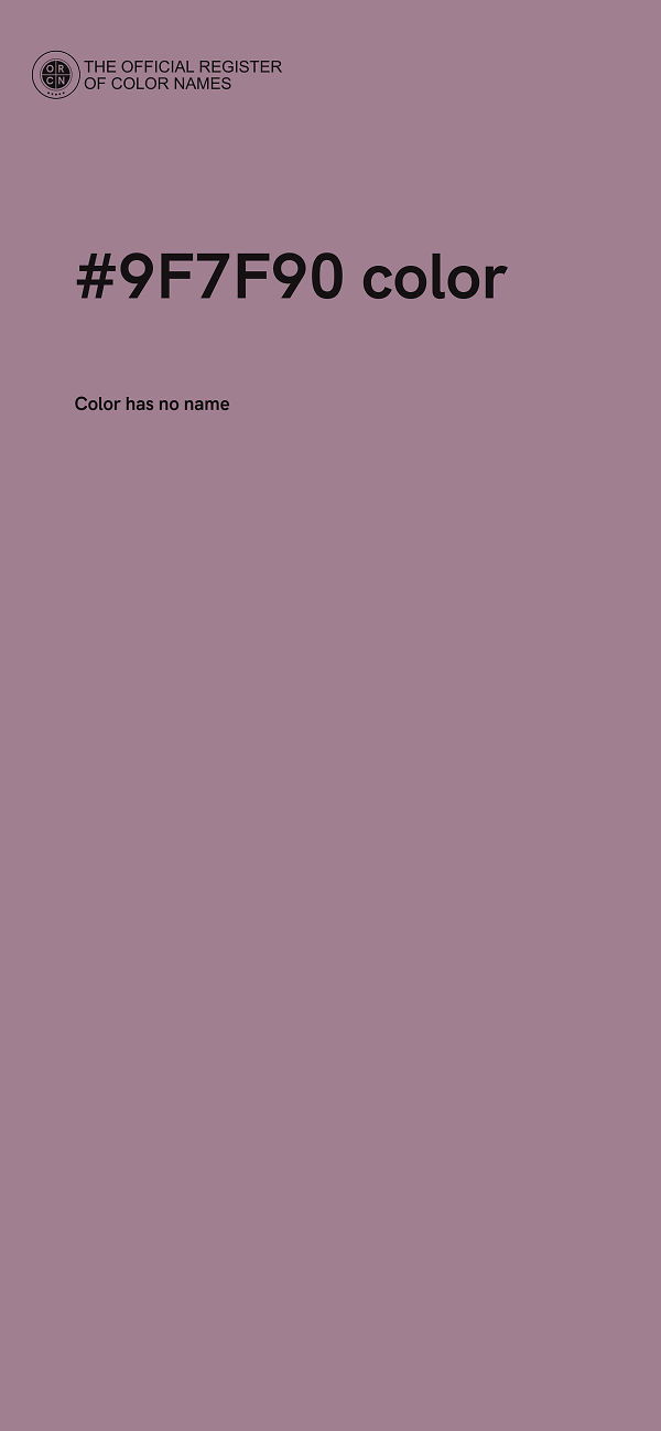 #9F7F90 color image