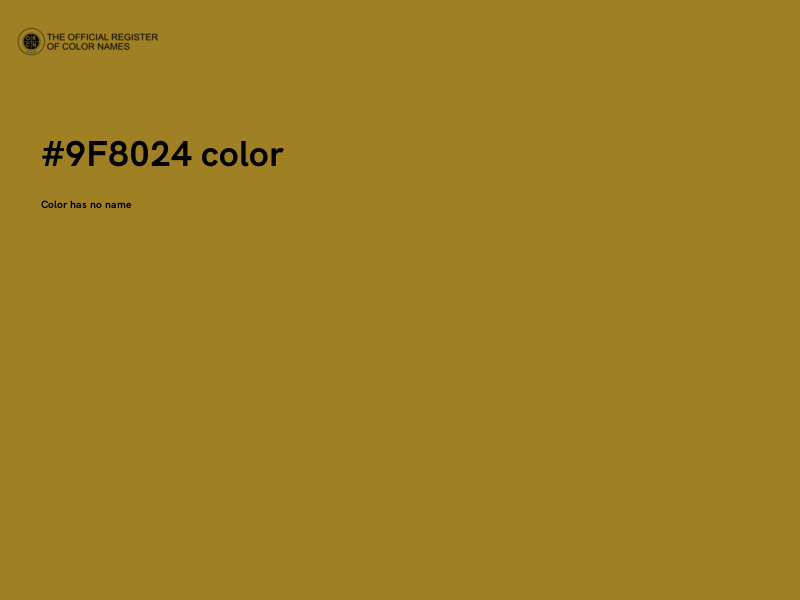#9F8024 color image