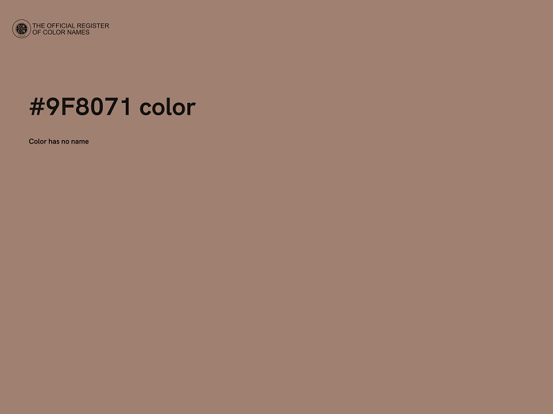 #9F8071 color image