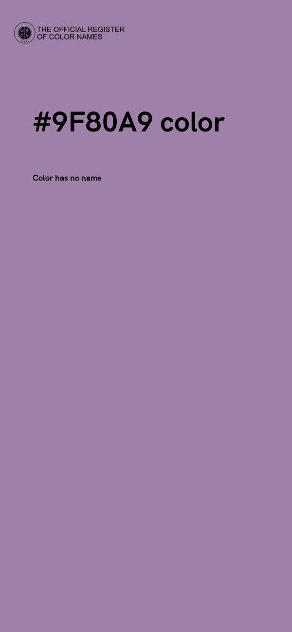 #9F80A9 color image