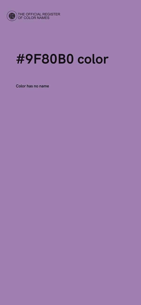 #9F80B0 color image