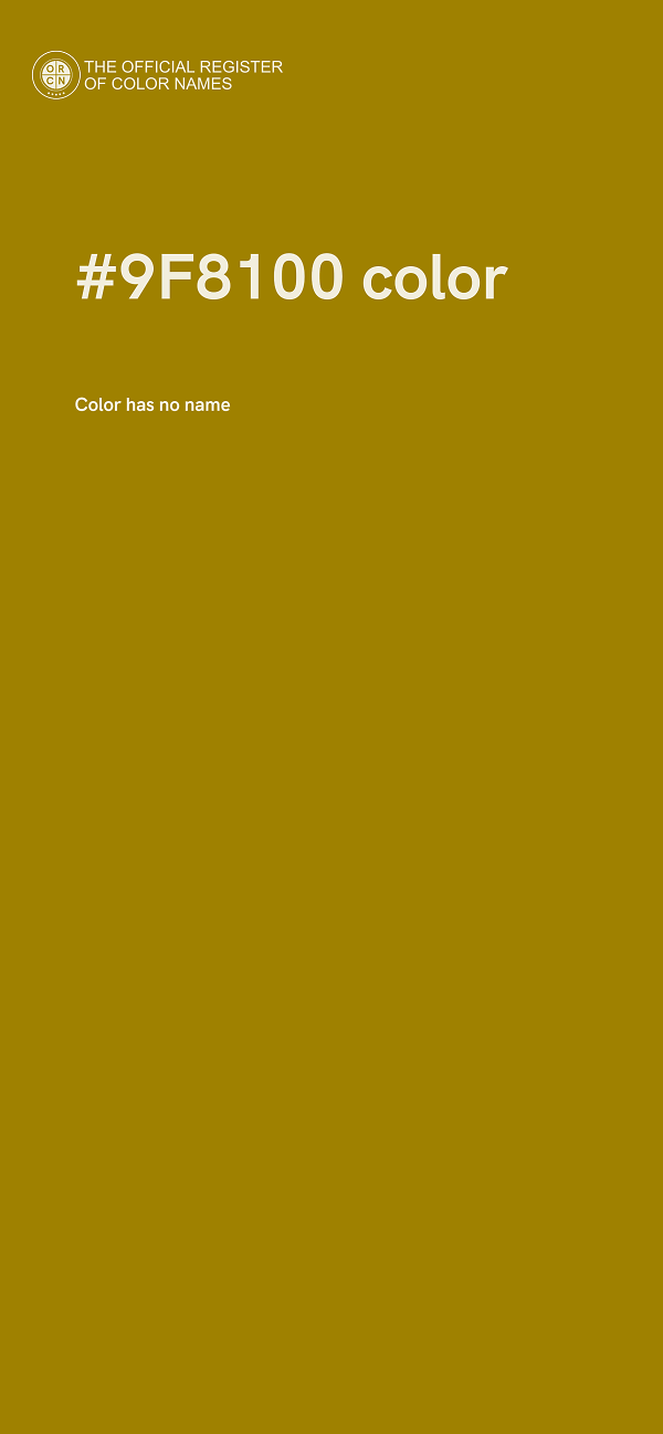 #9F8100 color image