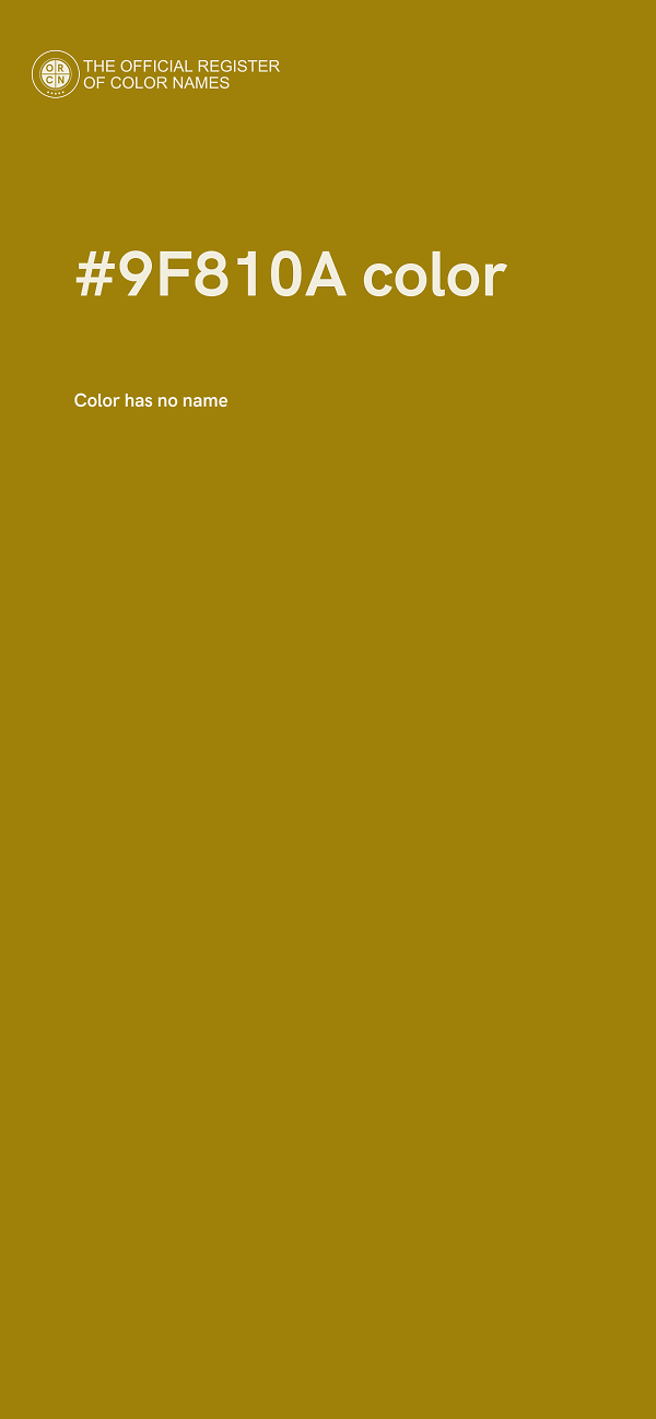 #9F810A color image