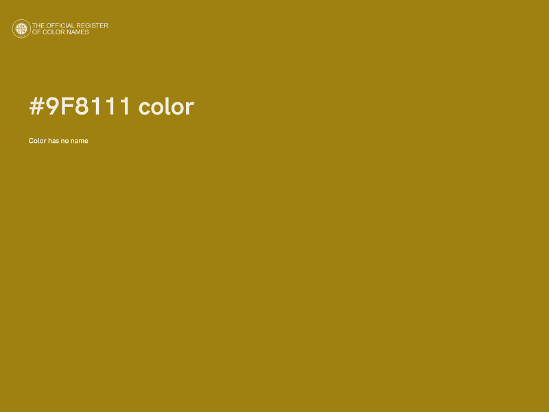 #9F8111 color image