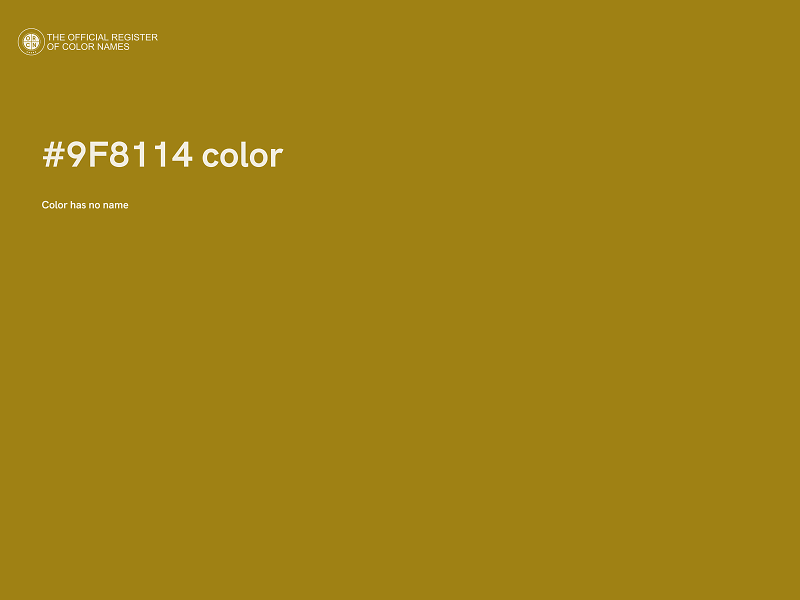 #9F8114 color image