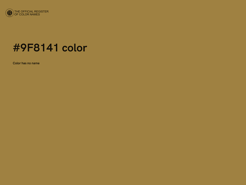 #9F8141 color image