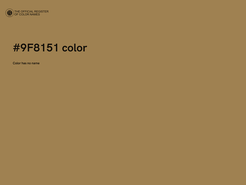 #9F8151 color image