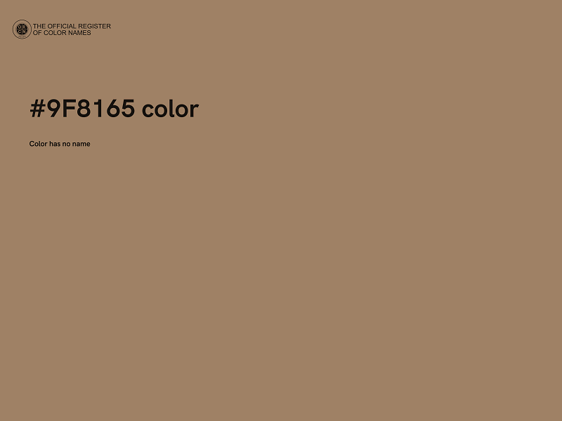 #9F8165 color image