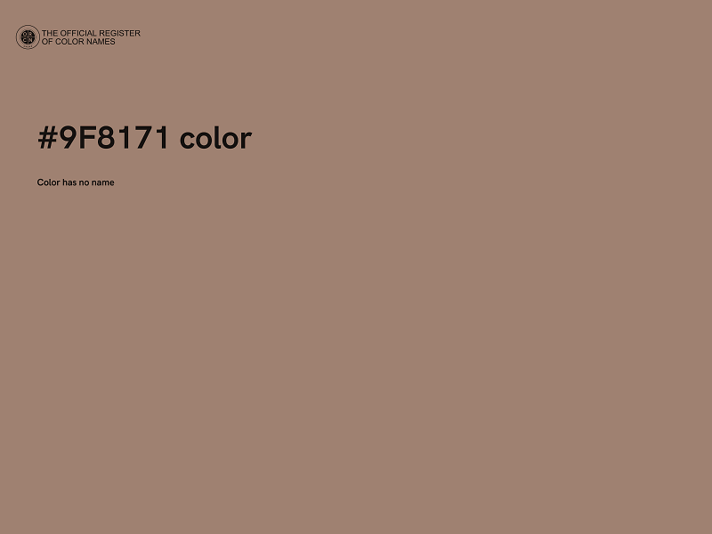 #9F8171 color image