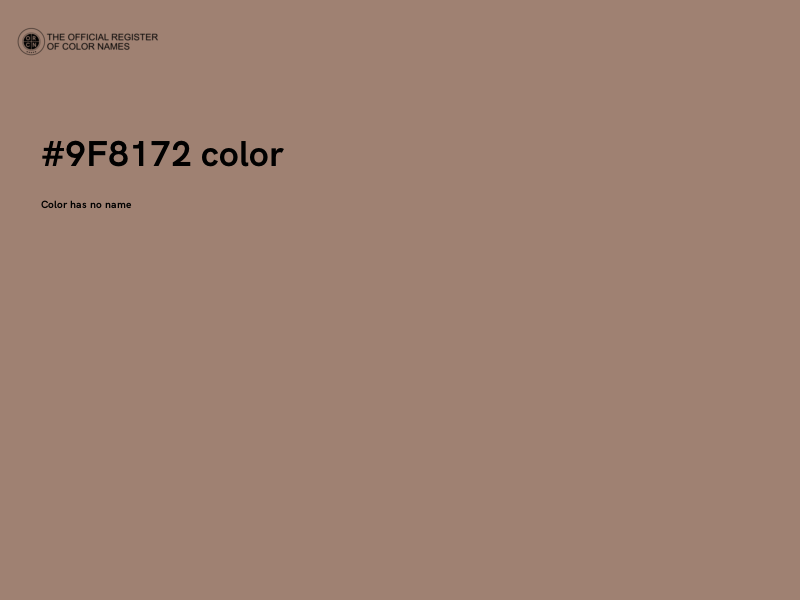 #9F8172 color image