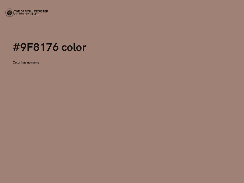 #9F8176 color image