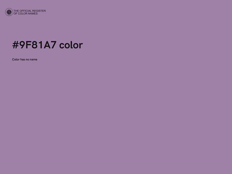 #9F81A7 color image