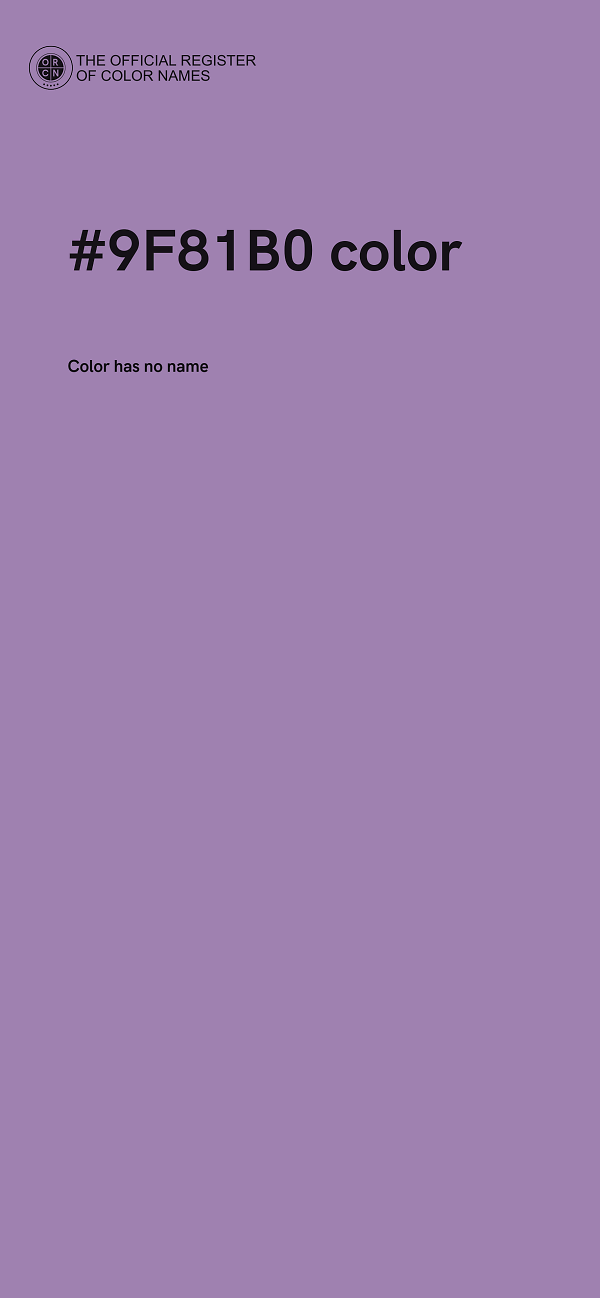 #9F81B0 color image