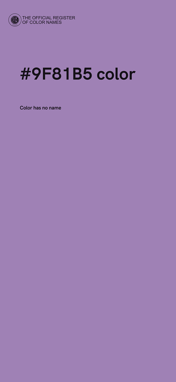 #9F81B5 color image