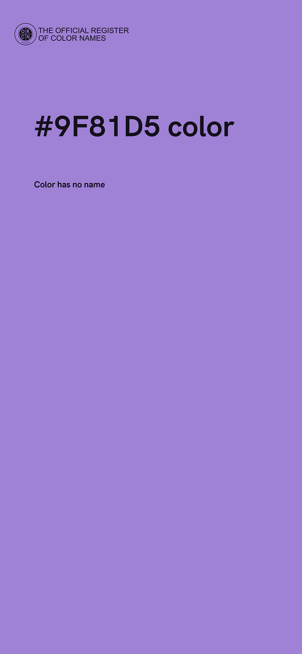 #9F81D5 color image