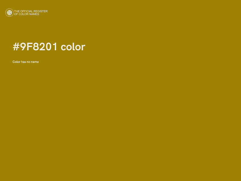 #9F8201 color image