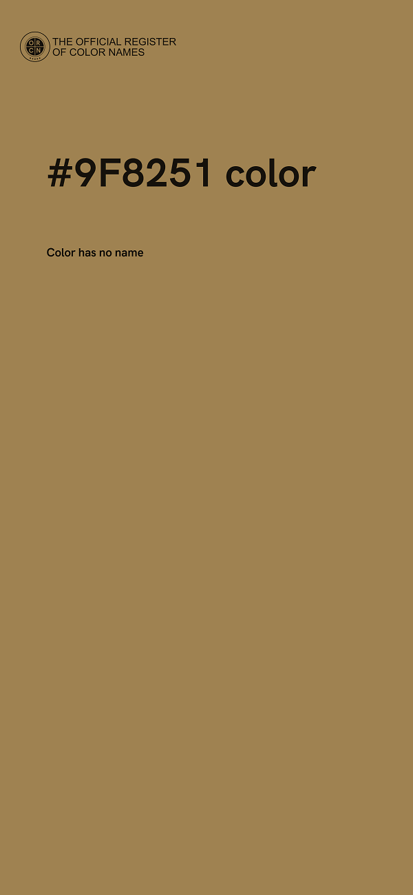 #9F8251 color image