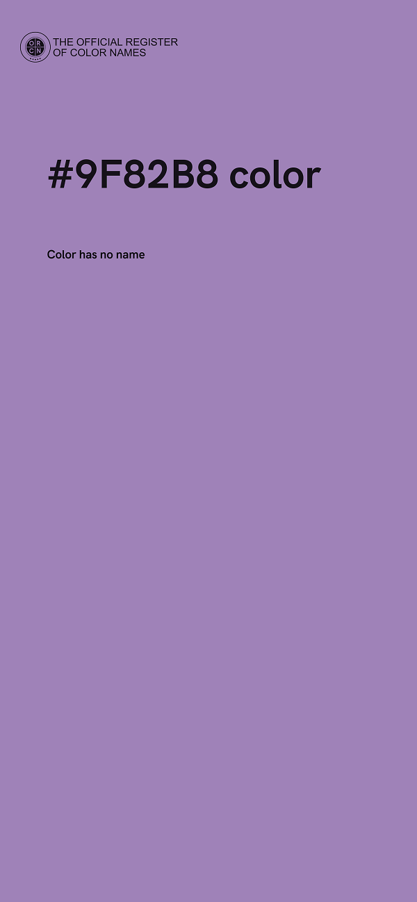 #9F82B8 color image