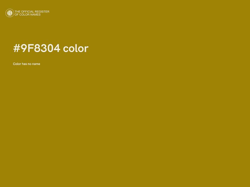 #9F8304 color image