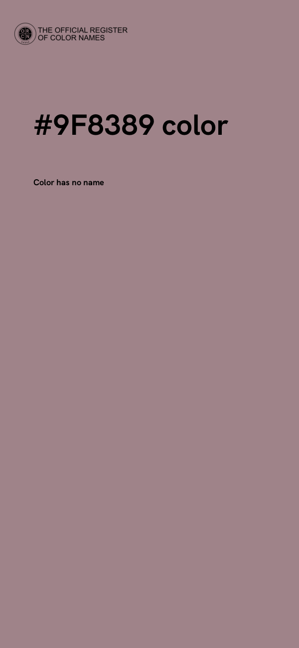#9F8389 color image