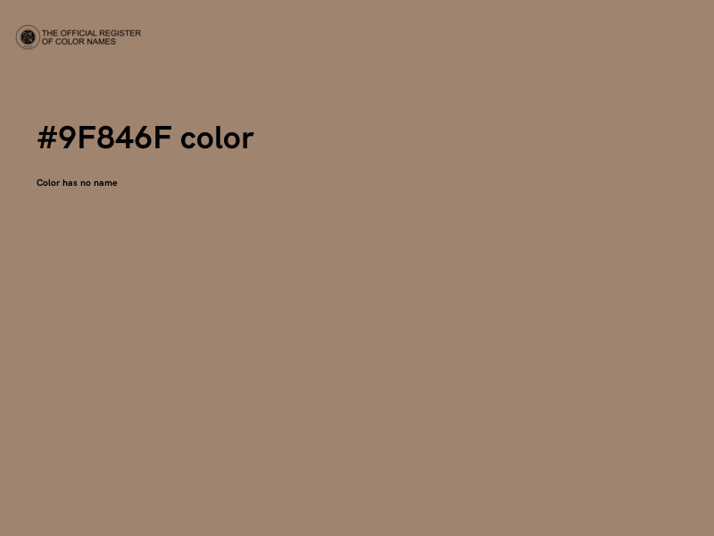#9F846F color image