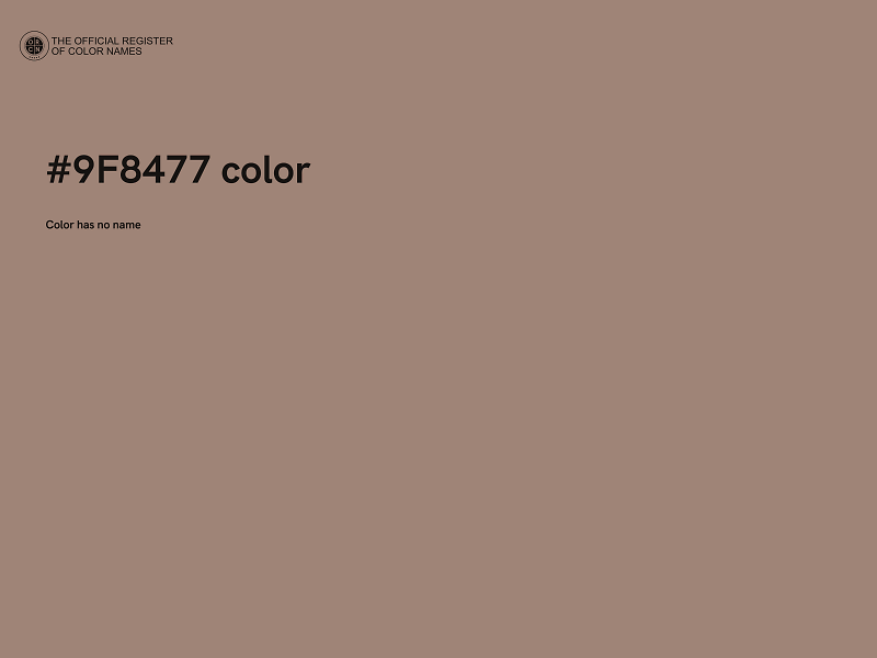 #9F8477 color image