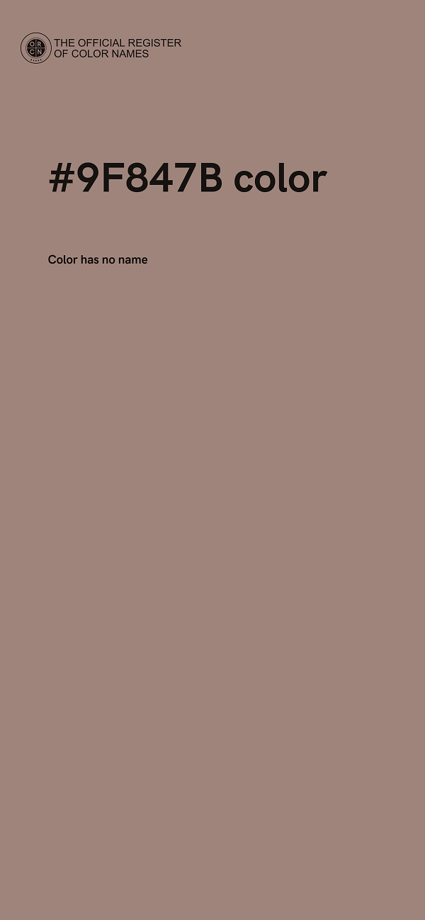 #9F847B color image