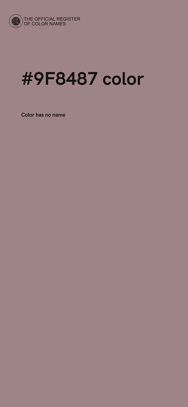#9F8487 color image